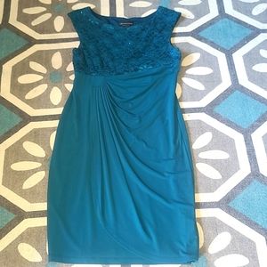 Connected apparel size 16 green dress